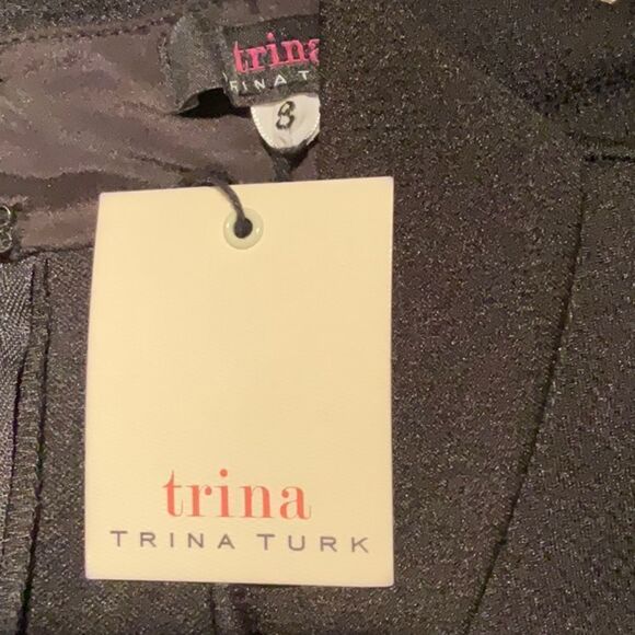 TRINA TURK NWT CAMARI CHOKER COLLAR SHEATH DRESS BLACK SIZE 8 - Picture 8 of 9